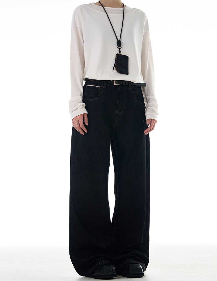 MADWITCH CUFFED STRAIGHT LEG JEANS #G6679-1