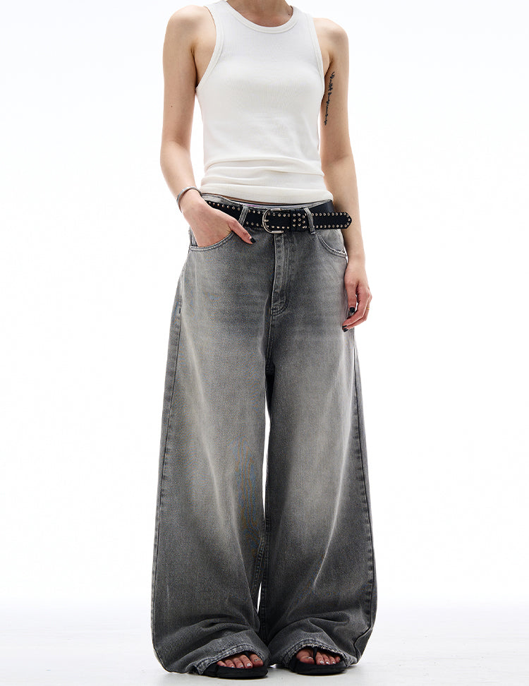 MADWITCH WASHED FLARED DENIM JEANS #CK5398