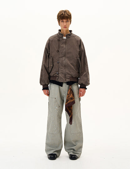 MADWITCH UNISEX WASHED UTILITY JACKET #MD2561