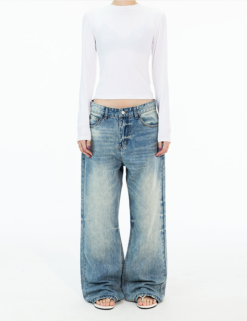 MADWITCH FADED STRAIGHT LEG JEANS #G6927