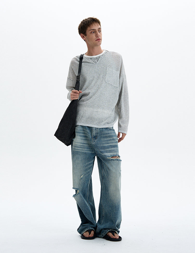 MADWITCH RELAXED VIBE KNIT SWEATER #68801