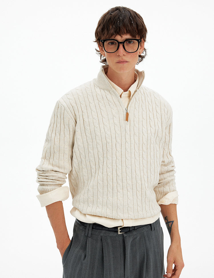 MADWITCH RETRO CABLE KNIT SWEATER #3009