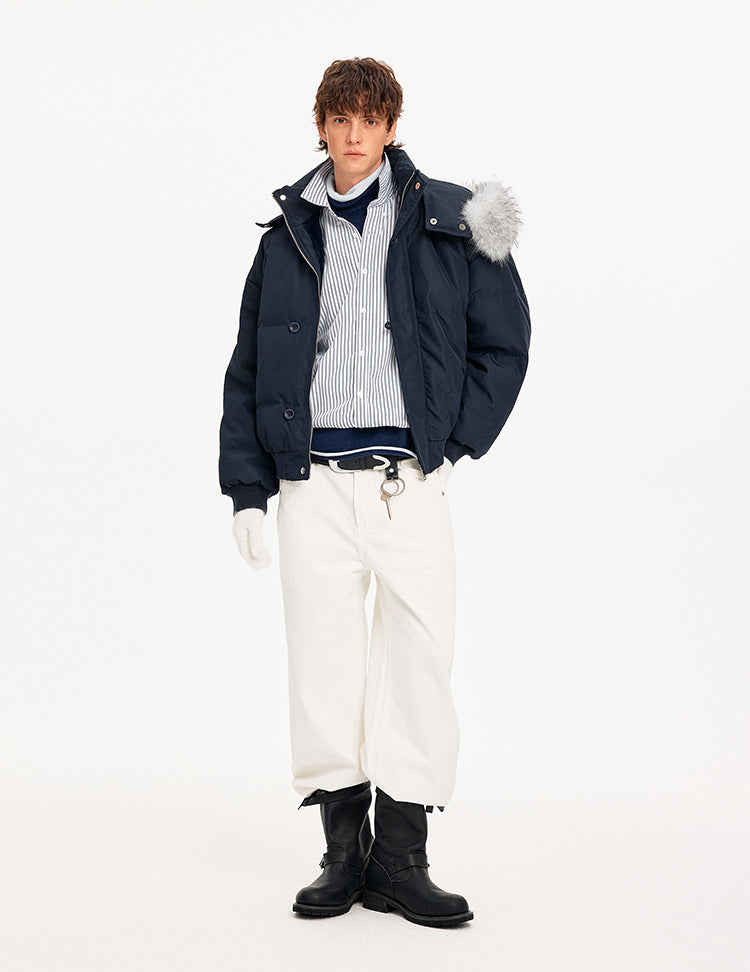 MADWITCH HOODED MINIMALIST DOWN JACKET #630321