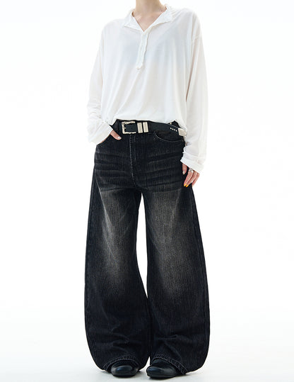 MADWITCH UNISEX HIGH STREET WIDE LEG JEANS #G6669-2