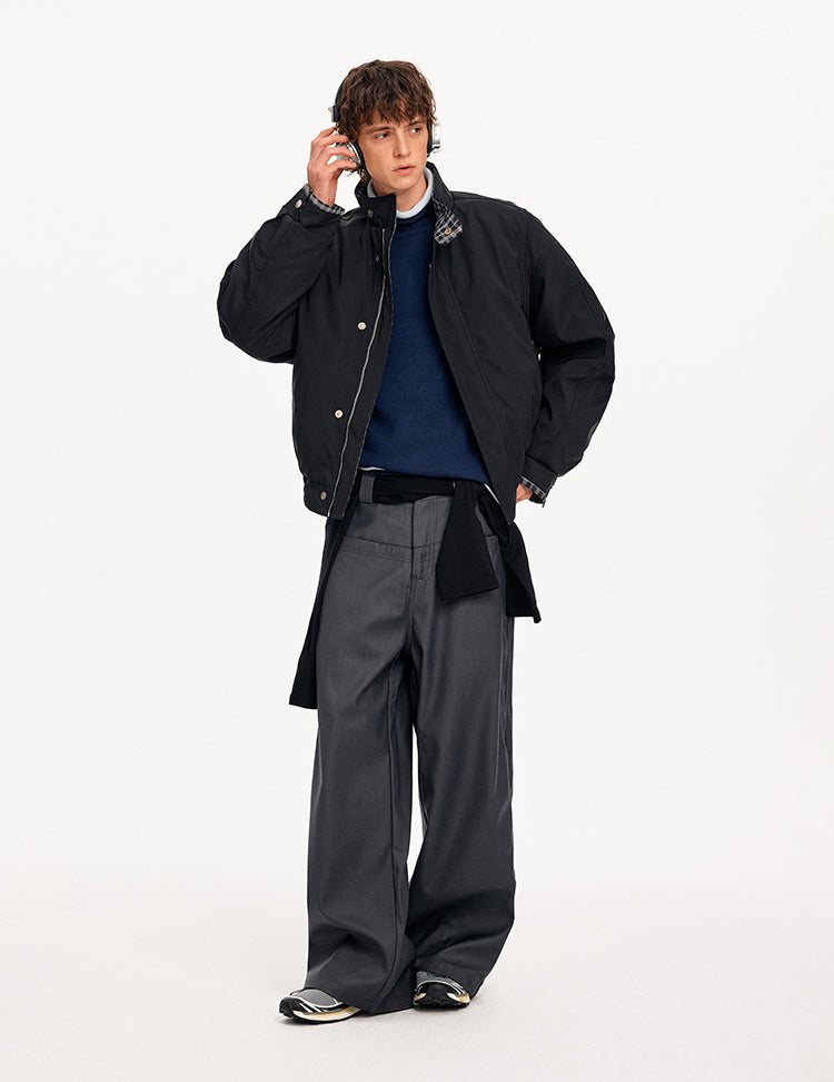 MADWITCH COLORBLOCK CHECKERED DOWN JACKET #630189