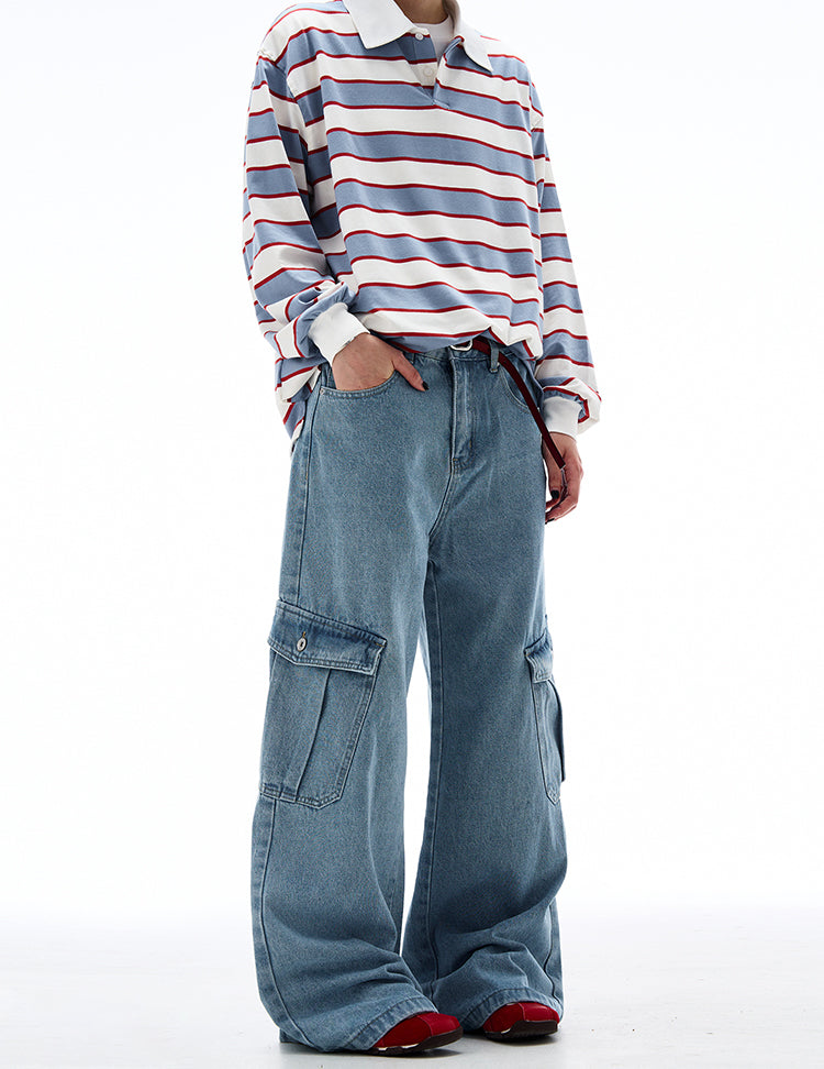 MADWITCH BAGGY WIDE-LEG WORKWEAR JEANS #CK3393