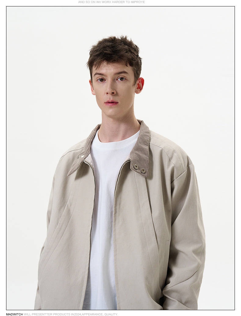 MADWITCH SIMPLE TURN-DOWN COLLAR JACKET #DC0142
