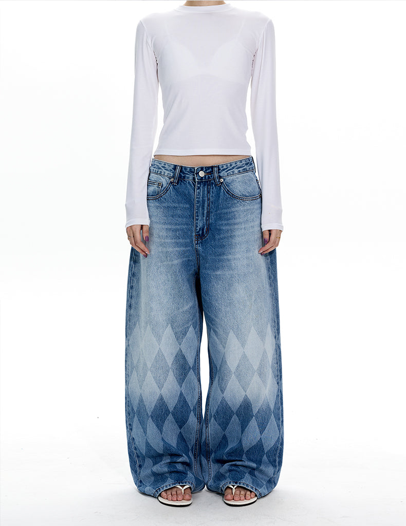 MADWITCH FADED DIAMOND WASH JEANS #AK-027