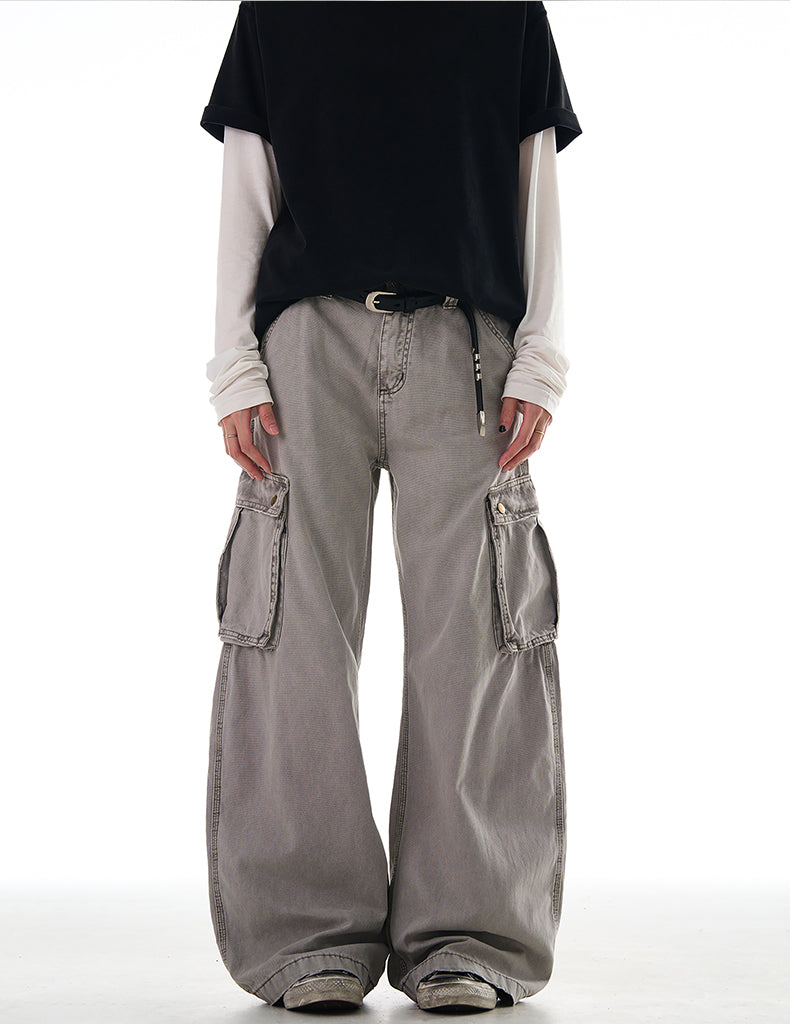 MADWITCH HEAVY WASHED CARGO PANTS #Z006