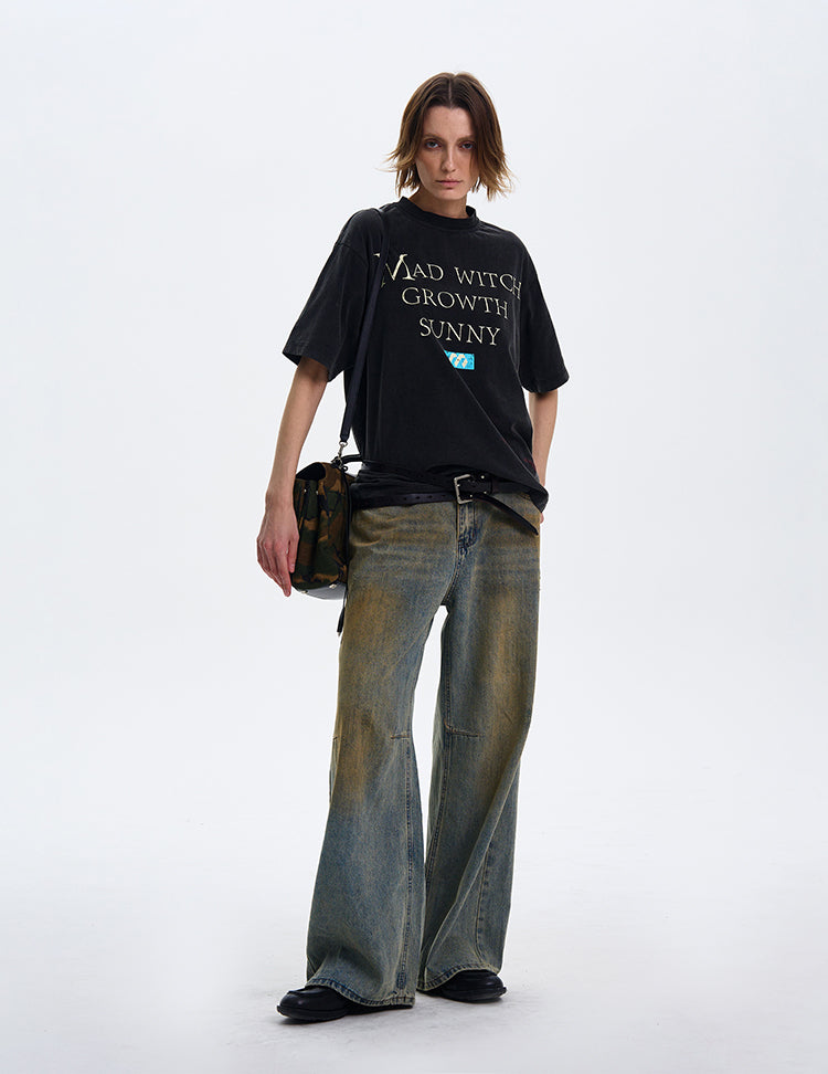 MADWITCH INS STYLE CASUAL SHORT-SLEEVE T-SHIRT #MD4139