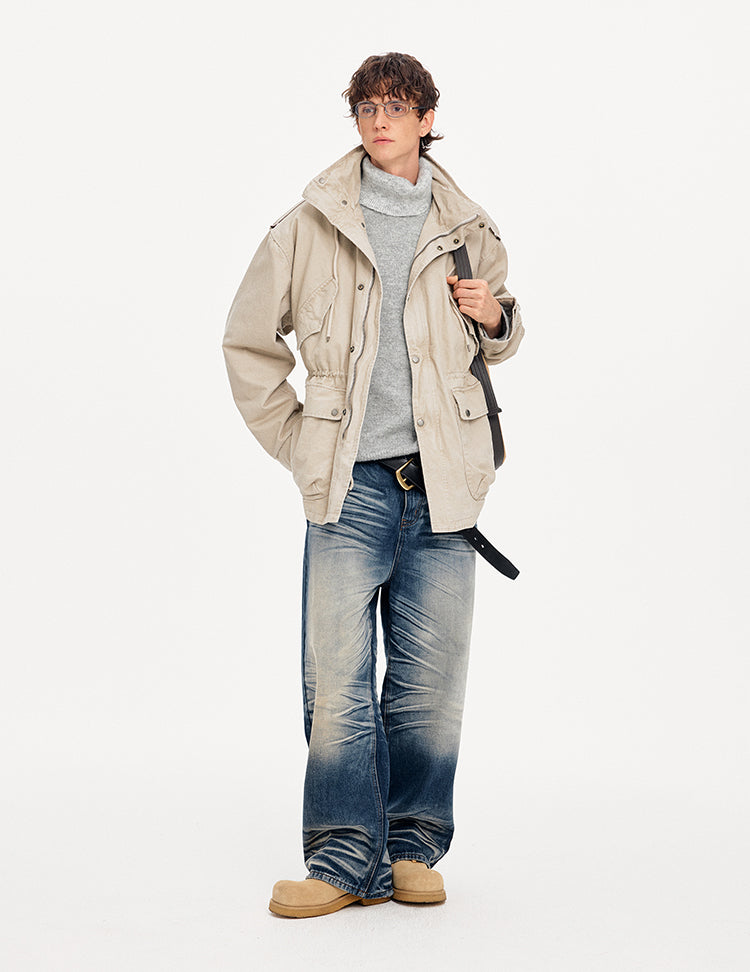 MADWITCH HOODED LONG WORKWEAR COAT #CW1308