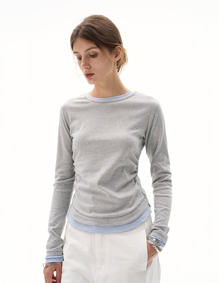MADWITCH WAIST-CINCH STRIPED TOPS #DD3350