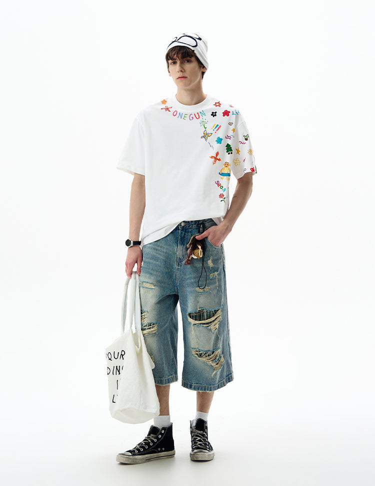 MADWITCH GRAFFITI PRINT TEE #C828