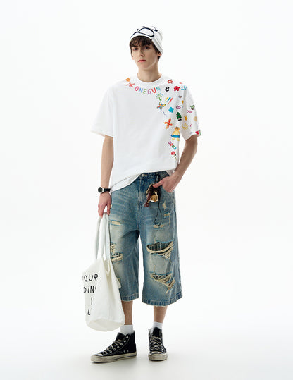MADWITCH GRAFFITI PRINT TEE #C828