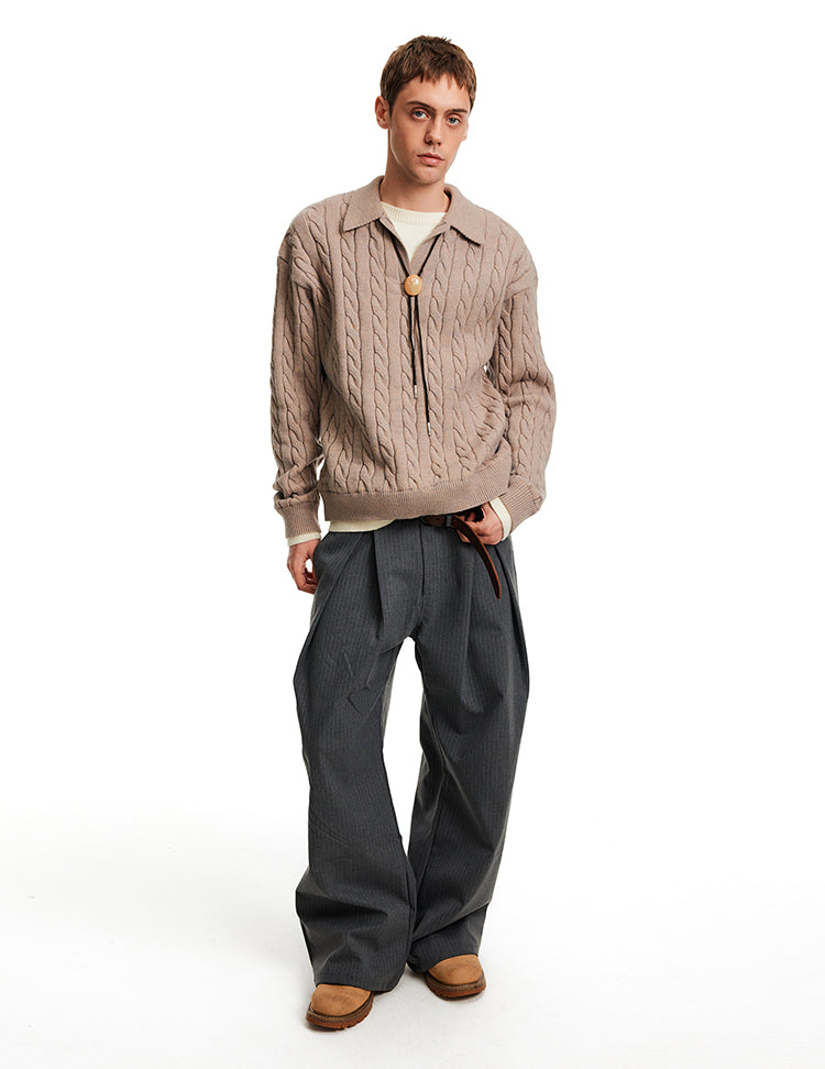 MADWITCH TWIST COLLAR KNIT #C2509Q25