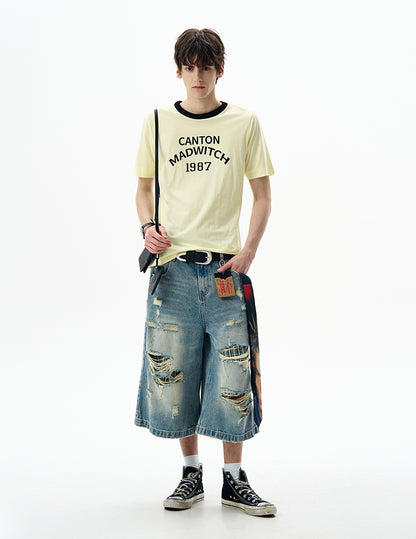 MADWITCH CREW NECK DROP SHOULDER TEE #MD4198