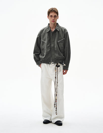 MADWITCH UNISEX SUEDE UTILITY JACKET #L963