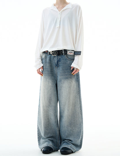 MADWITCH UNISEX DIRTY WASHED DENIM JEANS #G6846