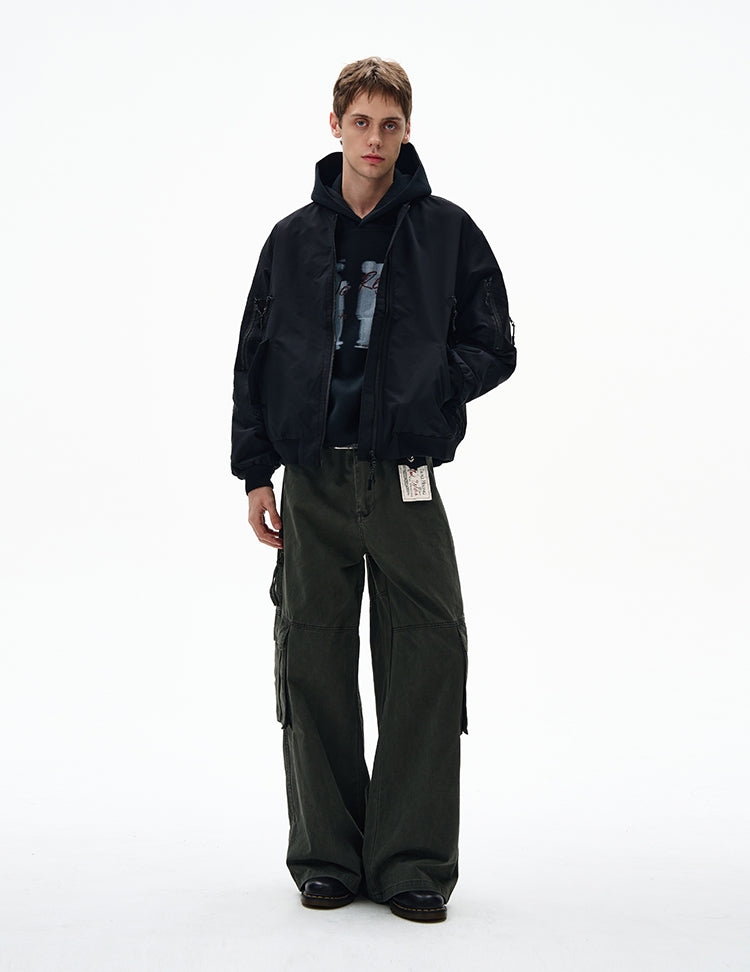 MADWITCH UNISEX CASUAL BOMBER JACKET #RW154