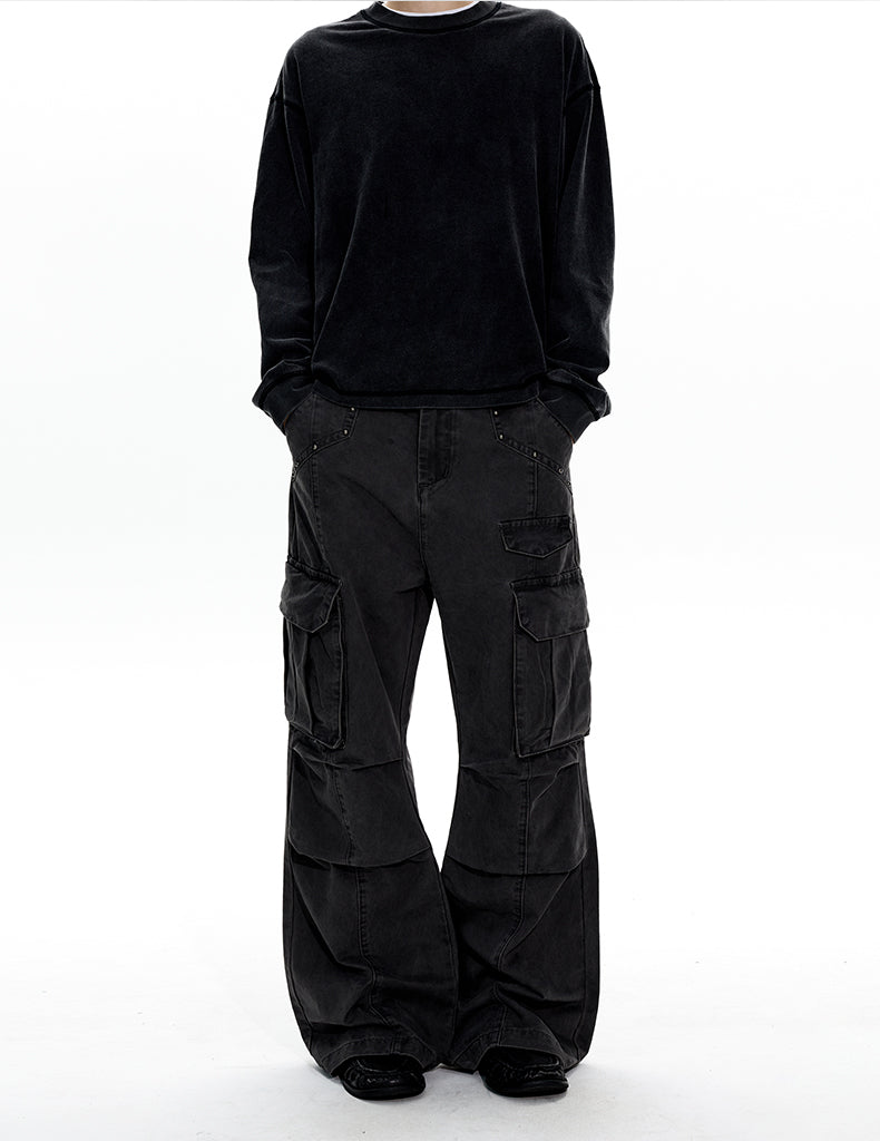MADWITCH MULTI-POCKET PLEATED WORK PANTS #Z044