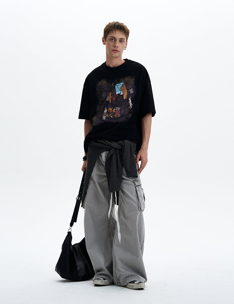 MADWITCH VINTAGE PRINT TEE #321