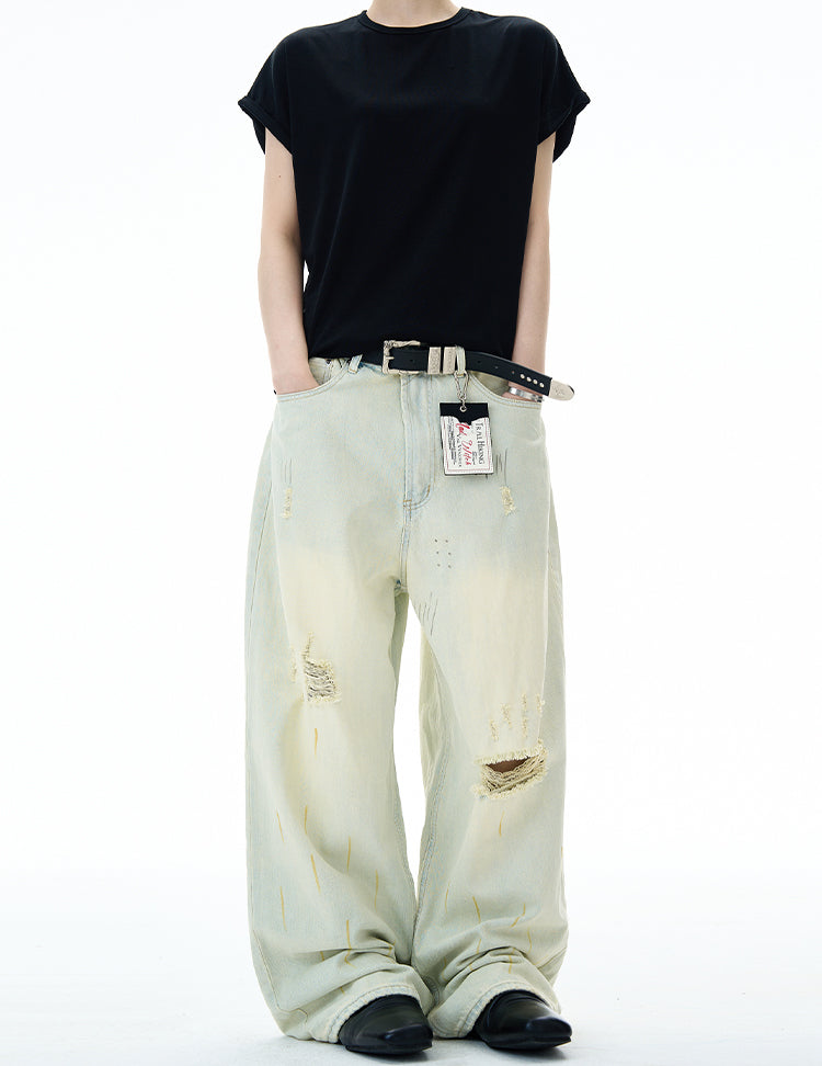 MADWITCH POST-APOCALYPTIC RIPPED JEANS #68122