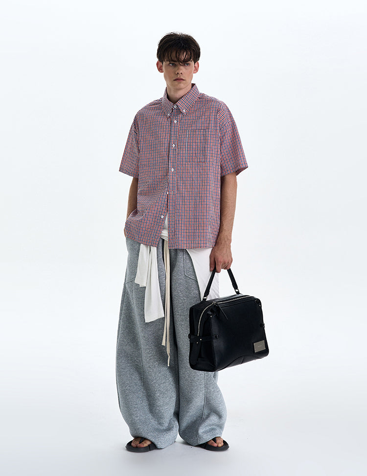 MADWITCH CHECKERED SHORT SLEEVE SHIRT #CR217