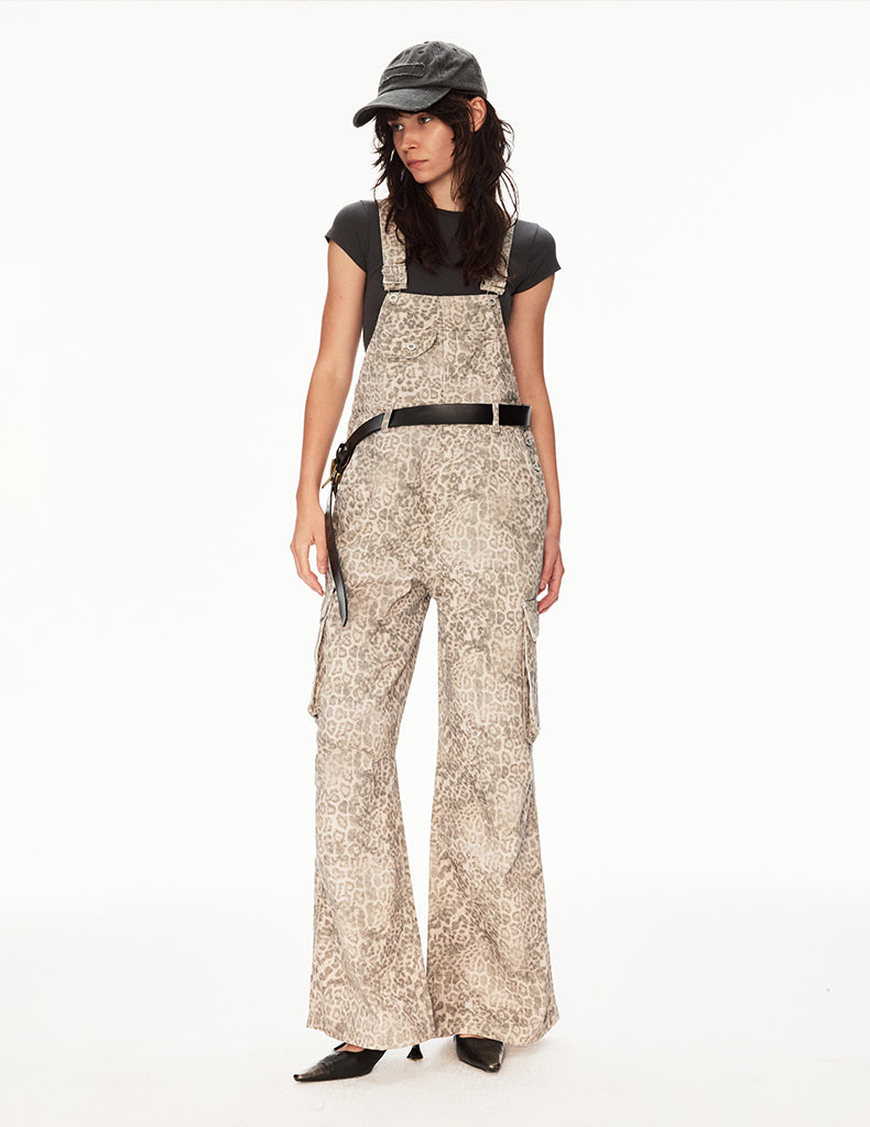 MADWIT HIGH STREET LEOPARD OVERALLS #CK3575