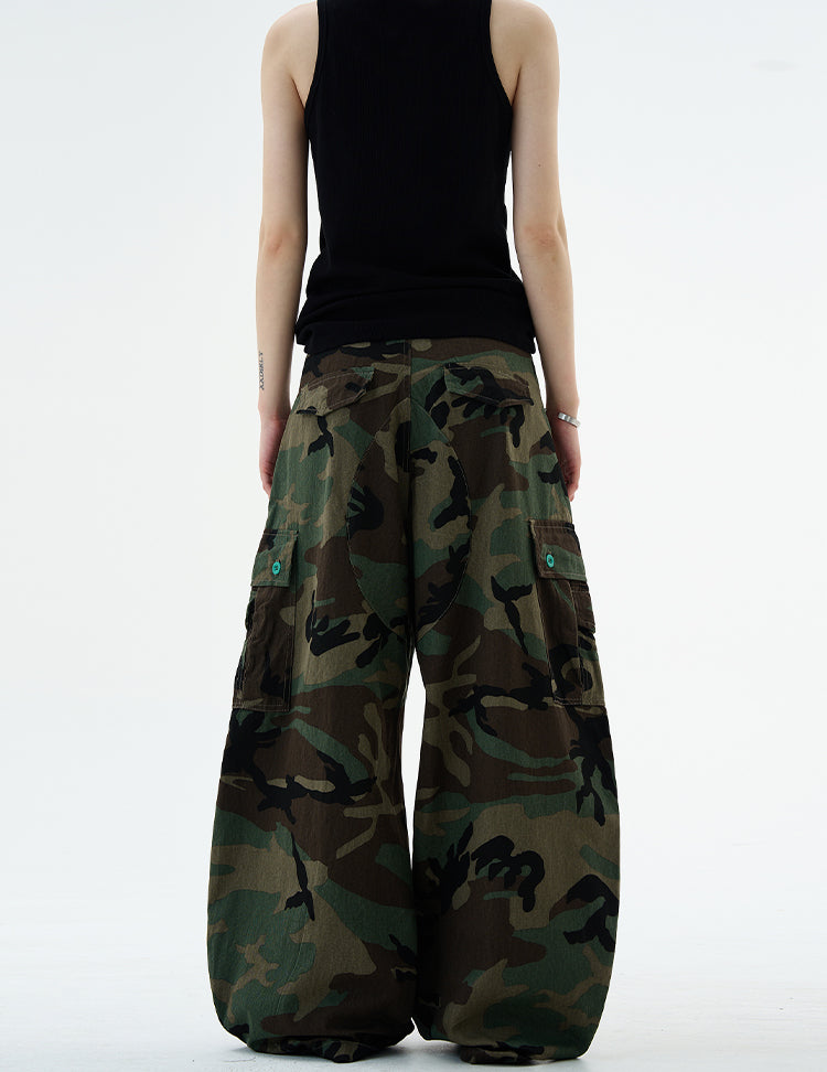 MADWITCH CAMO UTILITY CARGO PANTS #H5774