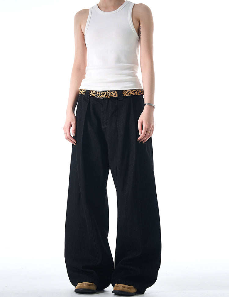 MADWITCH DOUBLE-PLEAT CASUAL JEANS #G6652