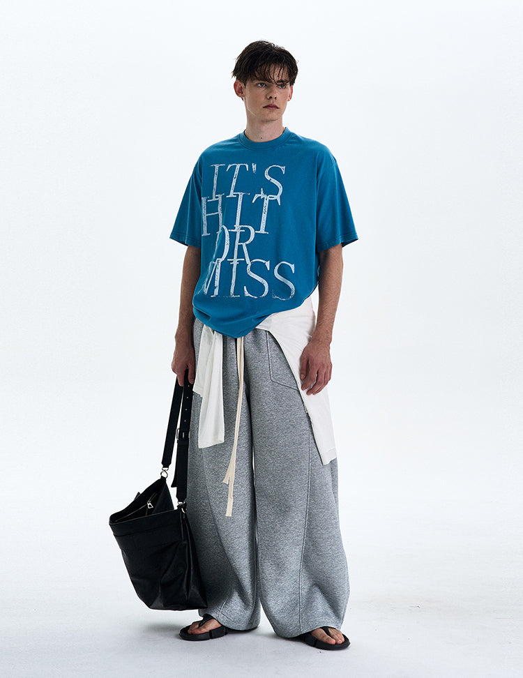 MADWITCH ROUND NECK LETTER PRINT T-SHIRT #27297