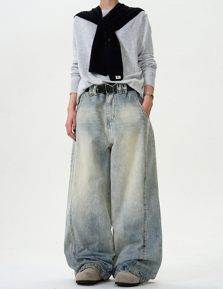 MADWITCH WASHED WIDE-LEG PANTS #58218