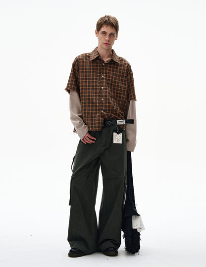 MADWITCH UNISEX FAUX TWO-PIECE SHIRT #CR601