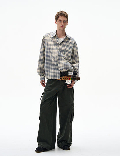MADWITCH CHECKERED LONG SLEEVE SHIRT #RC86