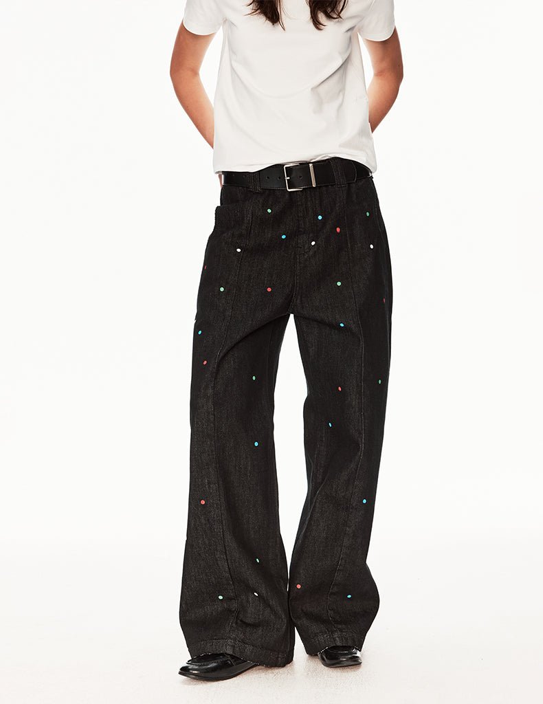 MADWIT POLKA DOT HIGH STREET JEANS WH0A130 - MadWitch Store