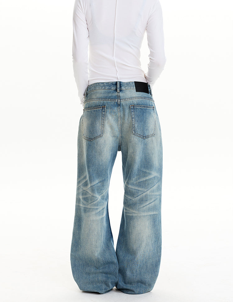 MADWIT WASHED STRAIGHT LEG JEANS #GP5573