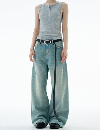 MADWITCH DISTRESSED STRAIGHT DENIM #CK9651