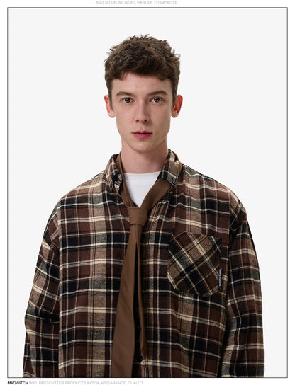 MADWITCH VERSATILE PLAID SHIRT #F830