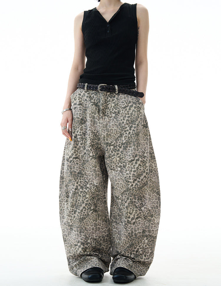MADWITCH LEOPARD PANELED TROUSERS #A616