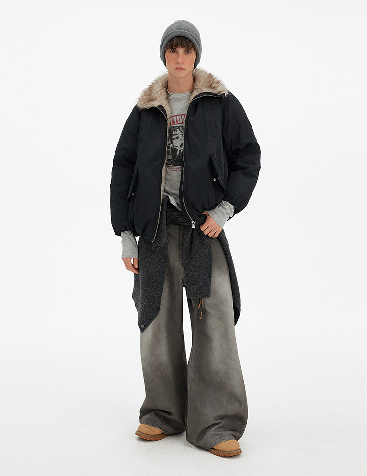 MADWITCH VINTAGE CARGO FUR PARKA #MF8618