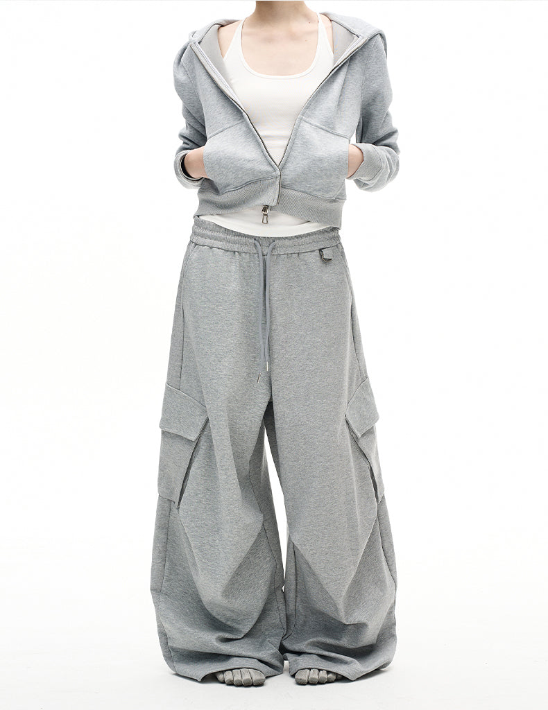 MADWITCH MULTI-POCKET WIDE SWEATPANTS #C930