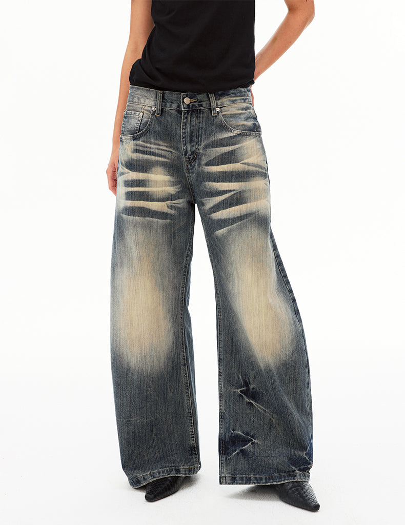 MADWIT VINTAGE WHISKER JEANS #G6898
