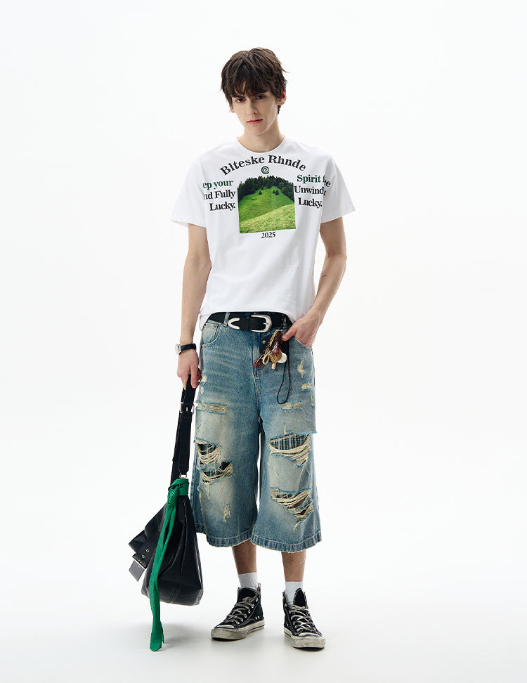 MADWITCH BOXY CROPPED TEE #L893