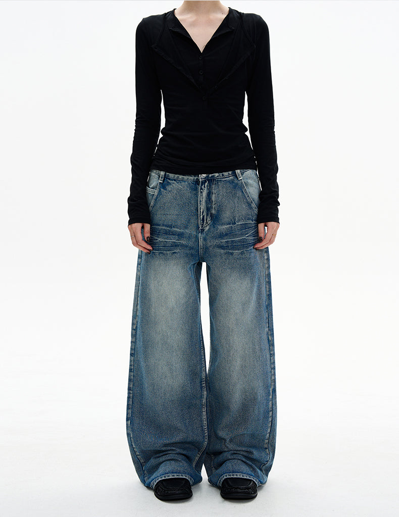 MADWITCH CRACK STRAIGHT DENIM #G6426