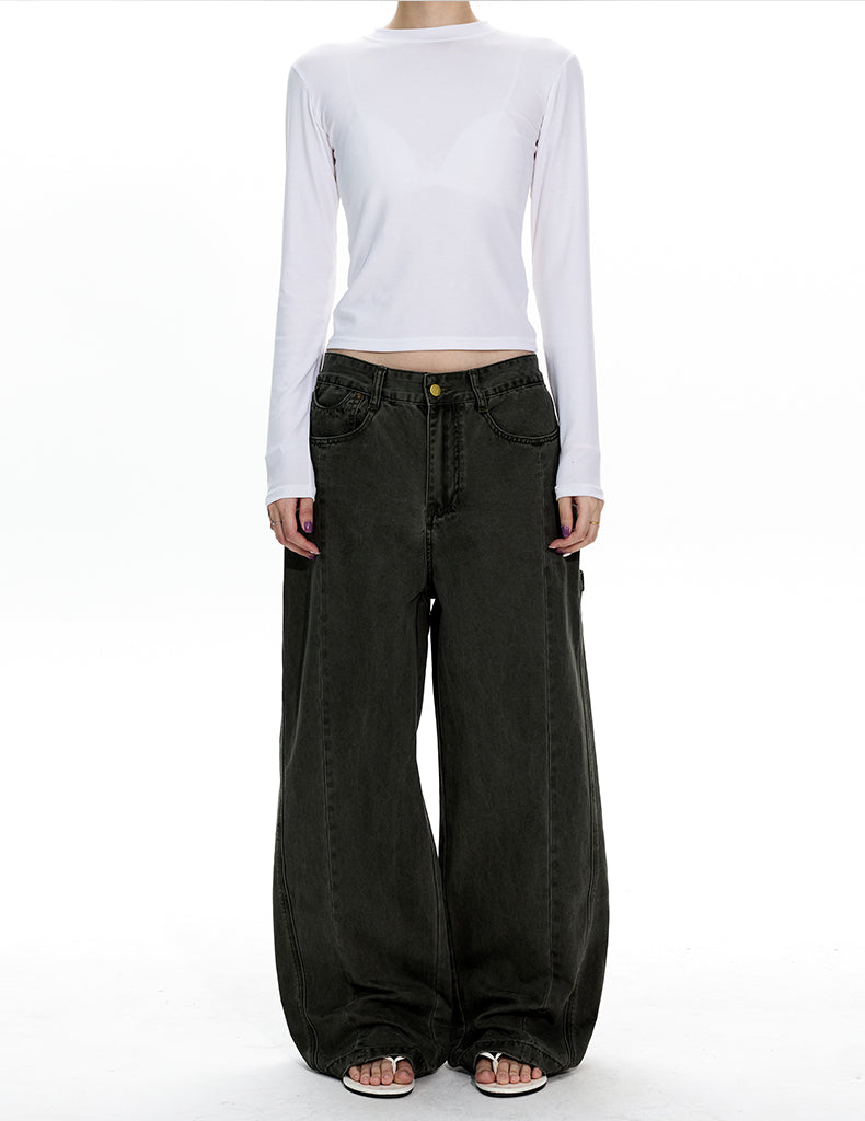 MADWITCH DECONSTRUCTED VINTAGE WORKWEAR JEANS #CK3590