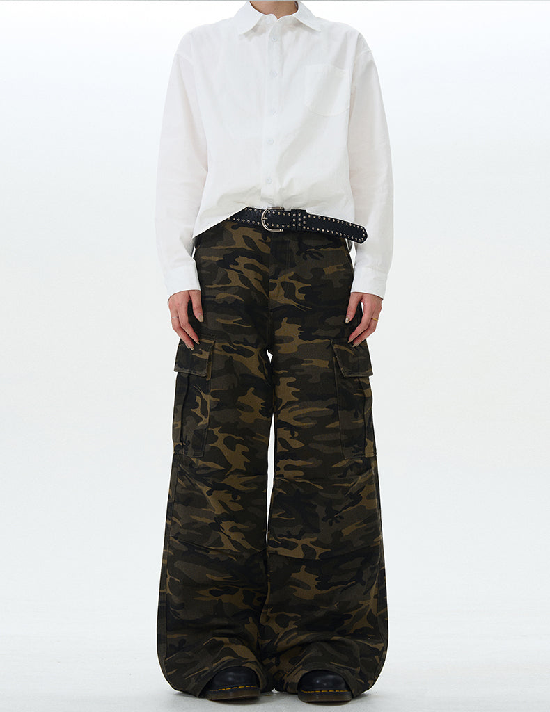 MADWITCH STREET CAMO CARGO PANTS #L633