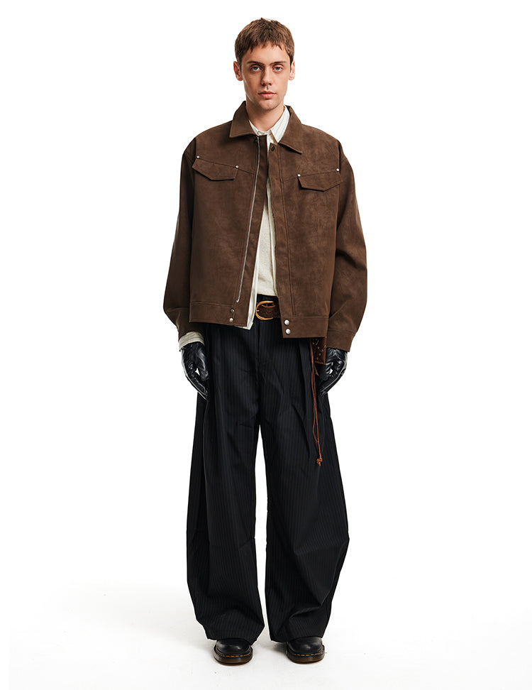 MADWITCH BARN SUEDE JACKET #C346Q25
