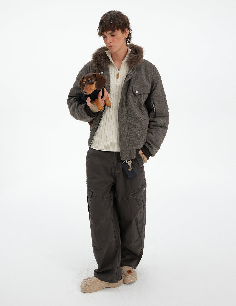 MADWITCH RETRO HOUNDSTOOTH PARKA JACKET #MY2526