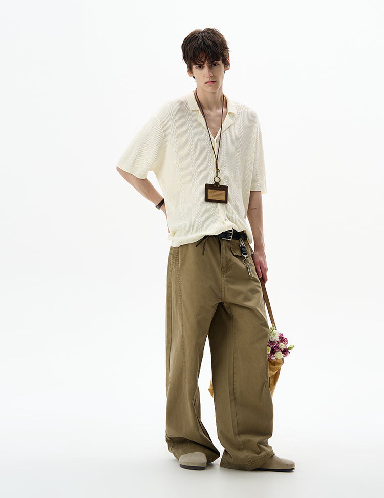 MADWITCH OLD MONEY CABLE KNIT SHIRT #68827