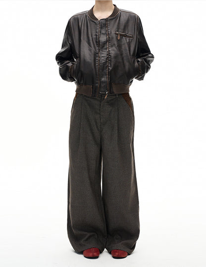 MADWITCH PREPPY PLAID WIDE TROUSERS #25036